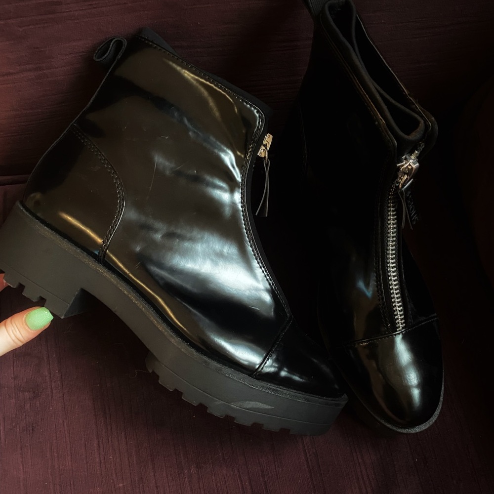 Zara Zip Up Boots Size 37